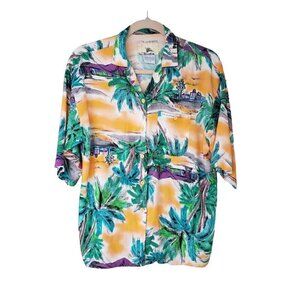 Club California Vintage Rayon Shirt Short Sleeve Tropical Print